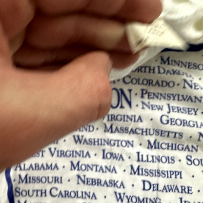 Oregon Trail West Map Vintage T Shirt Single Stitch State USA Cool 80s