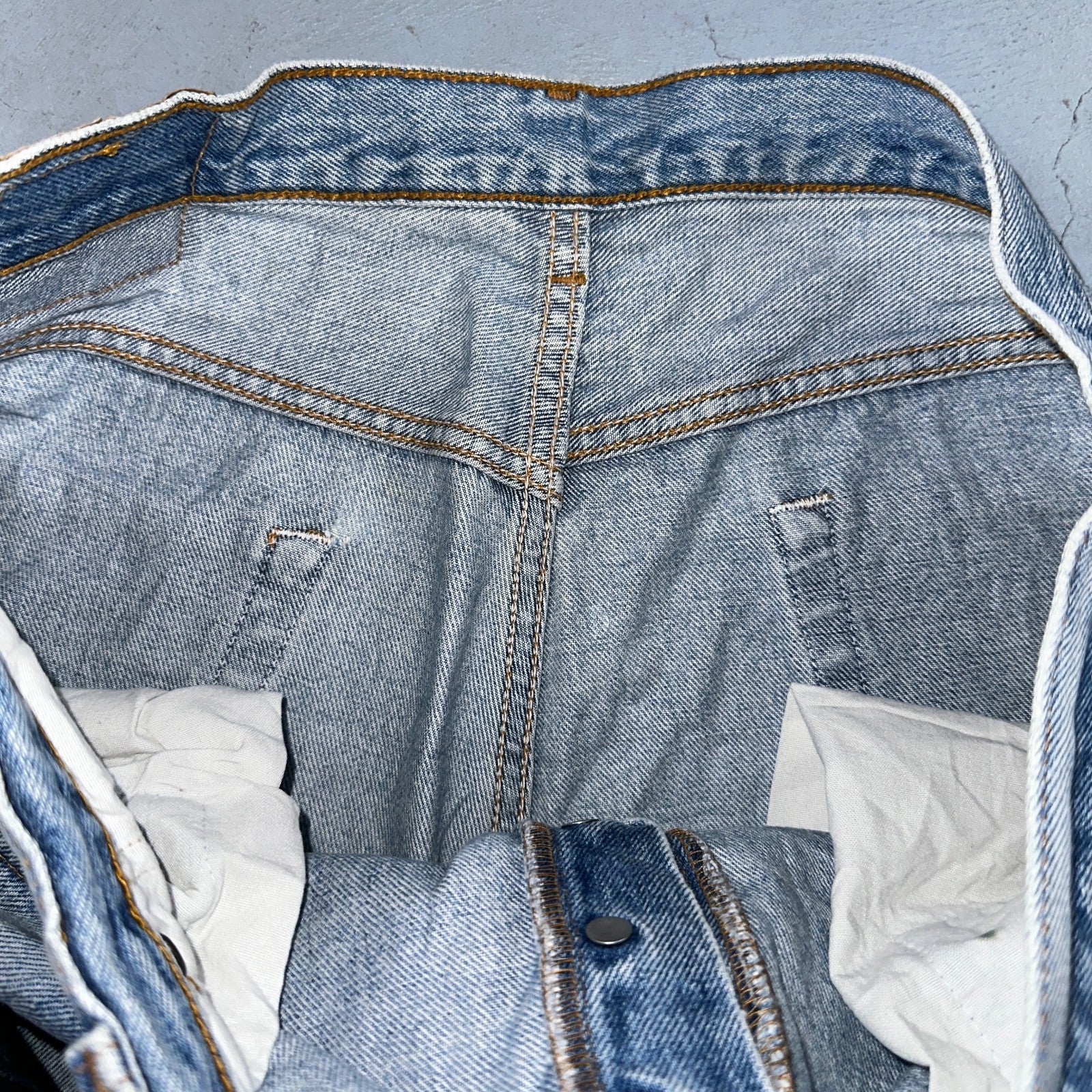 Levis 501 Vintage 90s Mex XX Straight Leg Jeans Blue Light Wash 36x30 Act 35x25