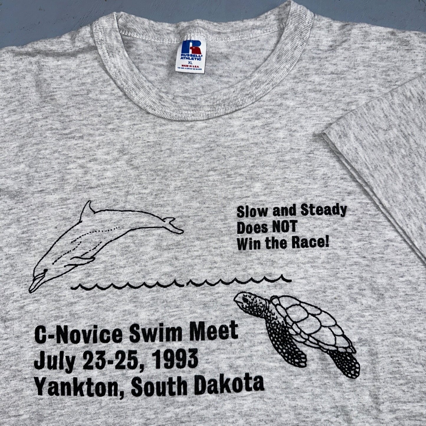 Swim Team Funny VTG T Shirt Yankton South Dakota Russell Athletic Funny Quote