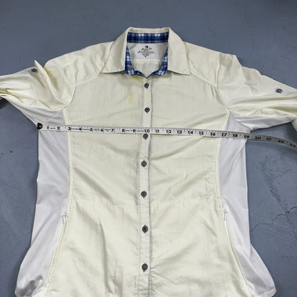 Kuhl Shirt Women's Nylon Button Up Long Sleeves Outdoor Hiking Shirt Size M