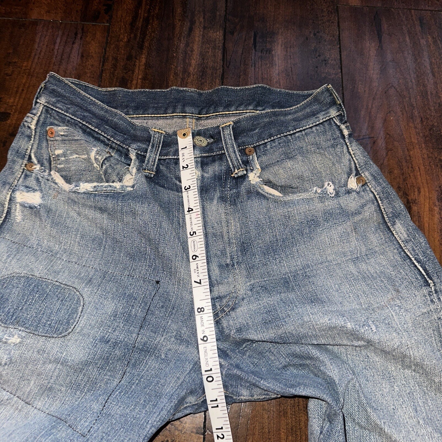 Levis 501 XX Big E True VTG 40s 50s Redline Selvedge Denim Jeans 1940s 25x26