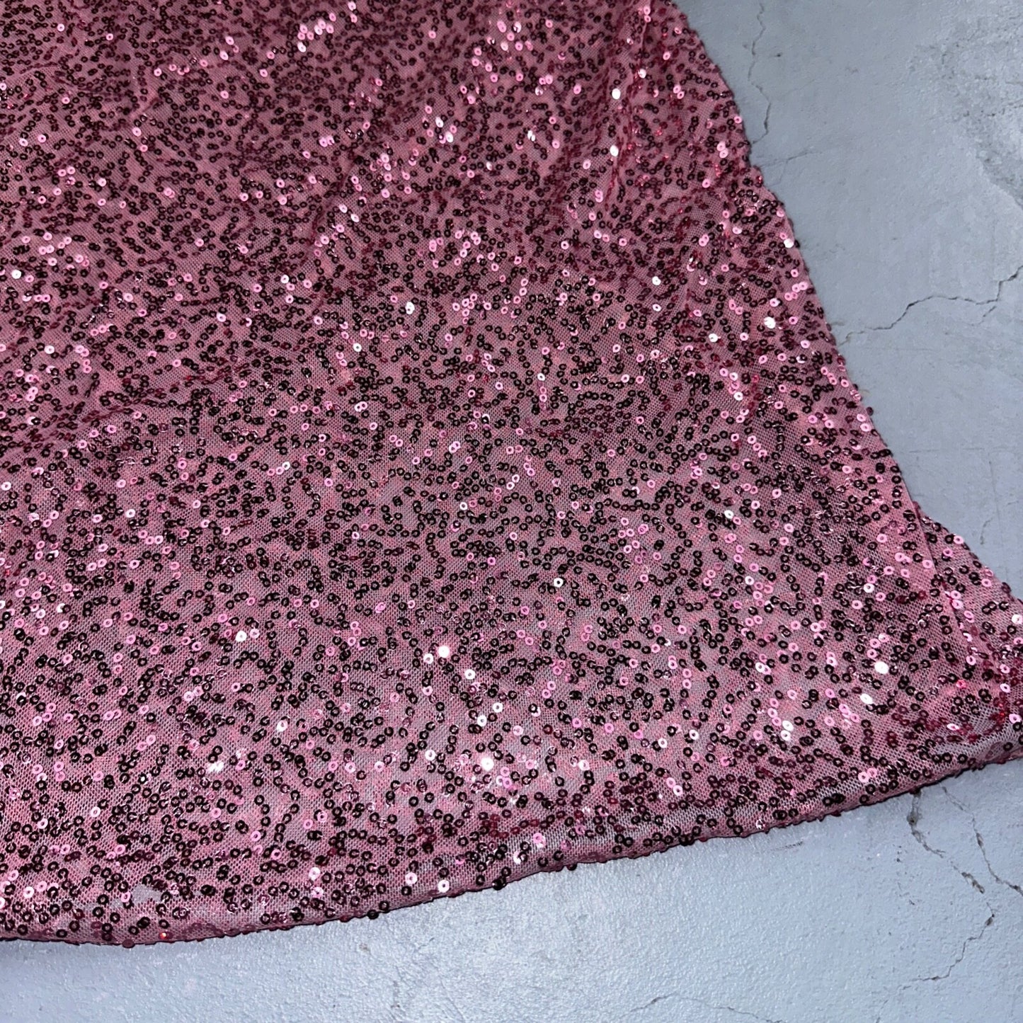 Passion Forever Nightie Gown Women XL Pink Sparkly Sequin Mesh Sleep Dress