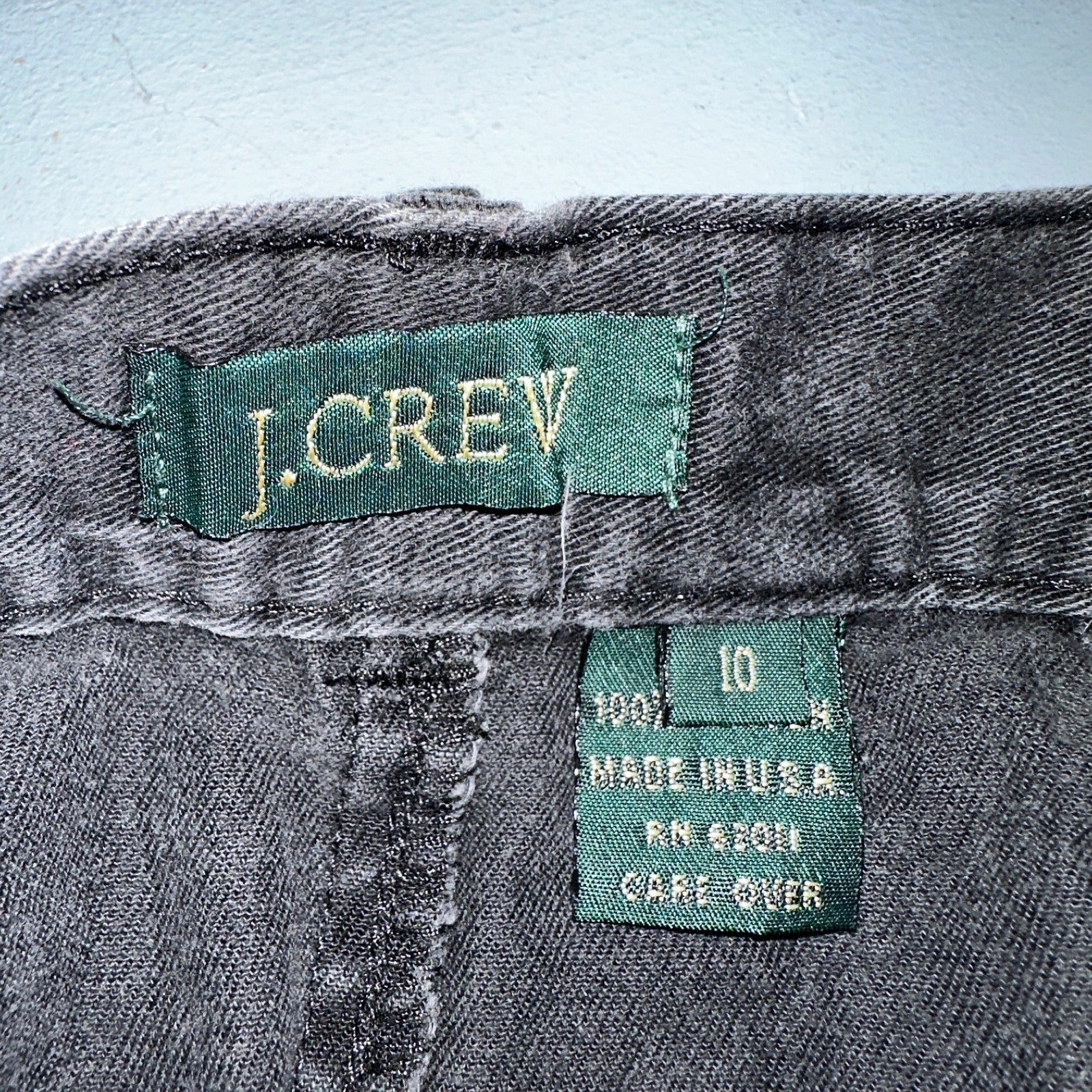 Vintage 90s J Crew Cotton Pencil Skirt 10 Black Front Office Career USA Preppy