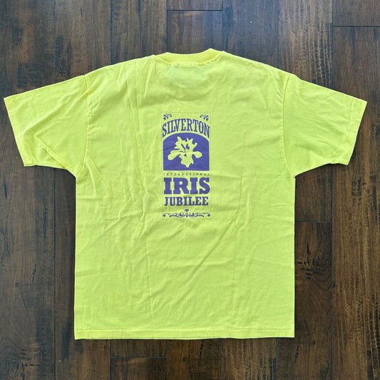 Oregon Silverton Vintage T Shirt Yellow Blank Front Jubilee Sports Hanes 80s