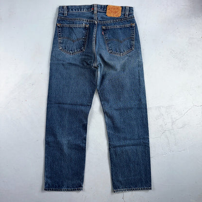 Levis 501 Vintage 80s USA XX Straight Leg Jeans Blue Med Wash 33x32 Act 30x27
