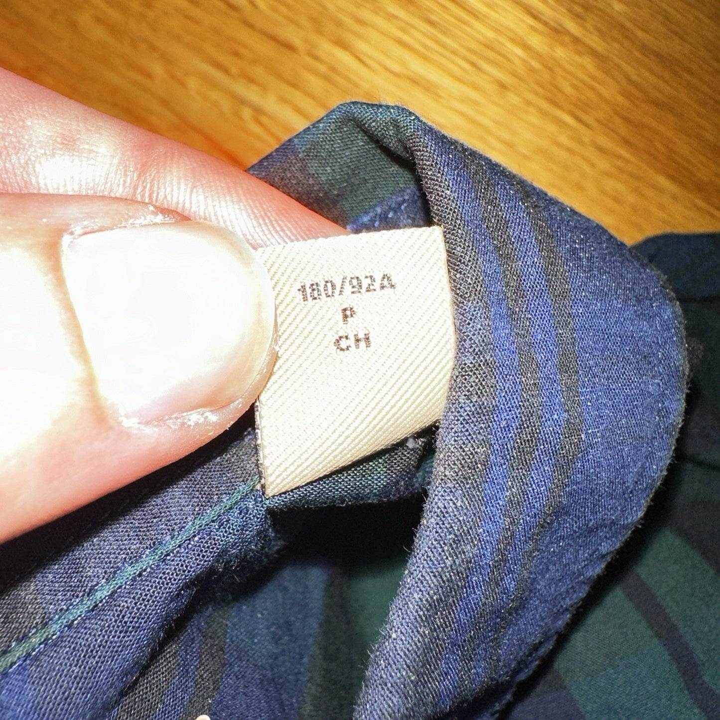 Burberry Men’sGreen Plaid Shirt Size S Button Up Long Sleeve Lightweight Cotton