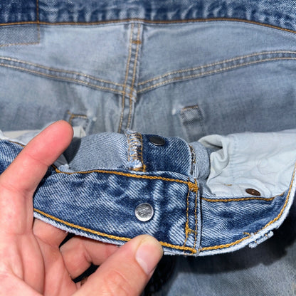 Levis 501 Vintage 90s USA XX Straight Leg Jeans 34x34 Blue Light Wash Act 31x32