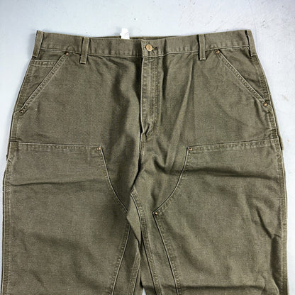 Carhartt NWT VTG Double Knee Carpenter Pants Y2K B01 B136 MOS Green 40x32 DS