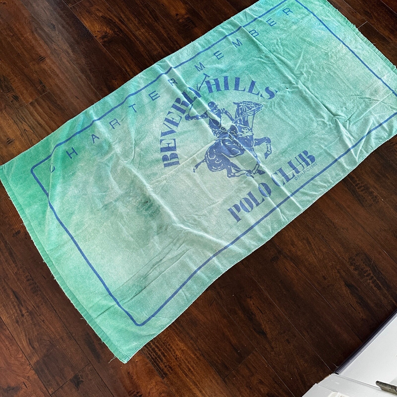 Vintage Charter Member Beverly Hills Polo Club 100% Cotton Beach Towel