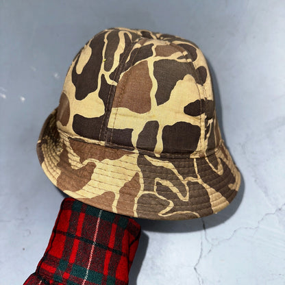 Frogskin Hunting 70s Fisherman Vintage Hat Bucket POST WWII Frog Skin USMC Camo