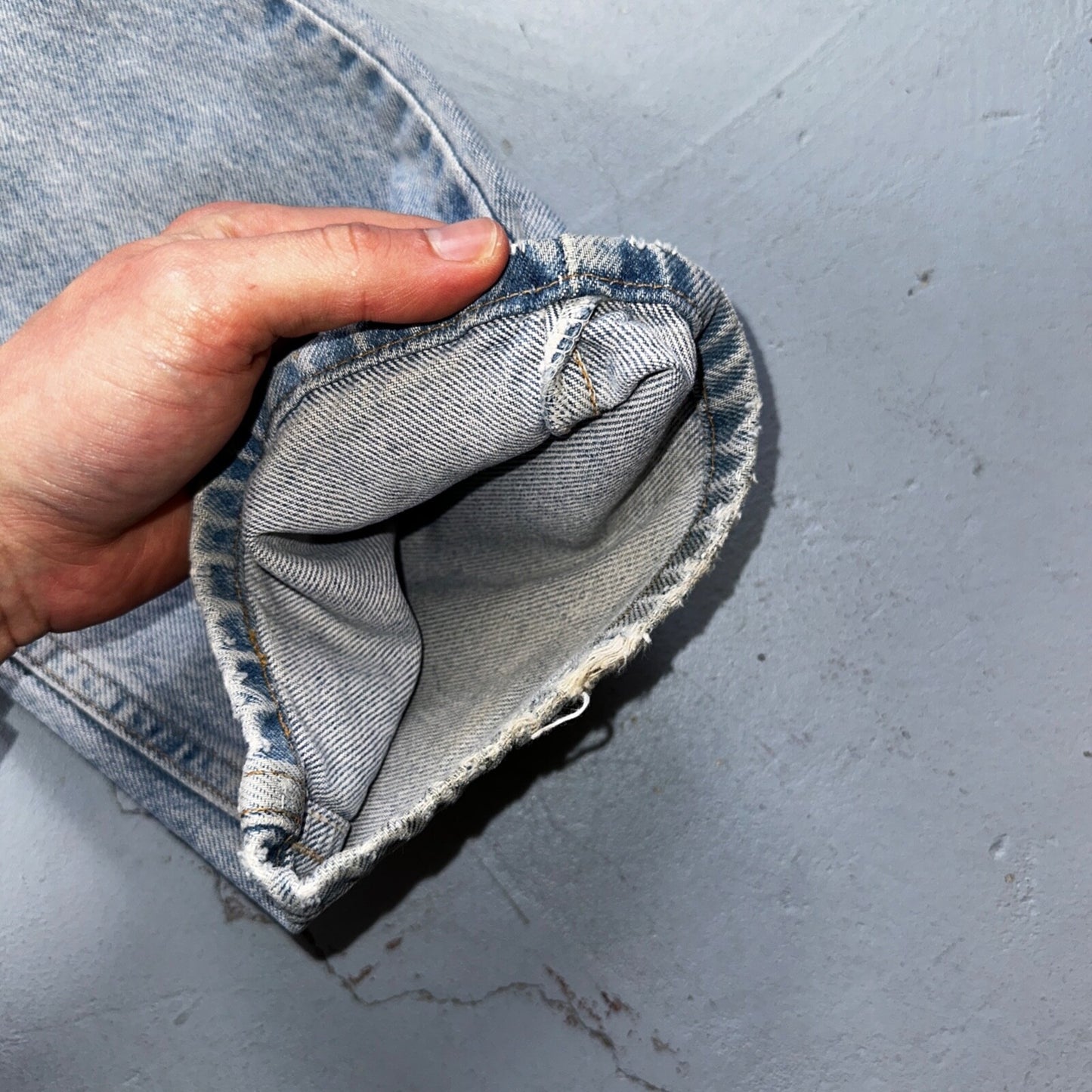 Levis 505 Vintage 90s Mexico Orange Tab Jeans 38x32 Blue Light Wash Act 36x30