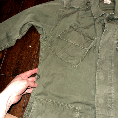 Vintage USMC 60s Vietnam US Army Military M-65 Field Coat Jacket Stencil DSA