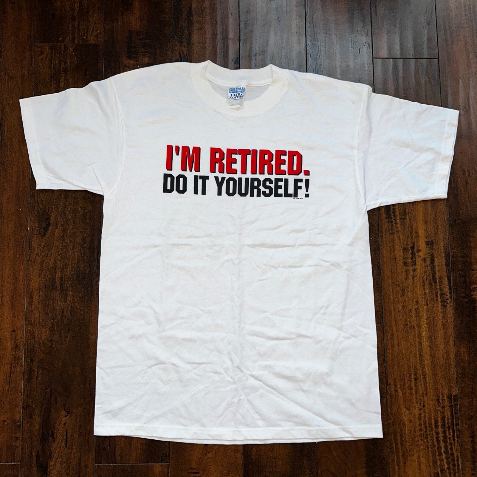 I'm Retired Do It Yourself Old People Vintage T Shirt Y2K Funny Humor Adult Tire