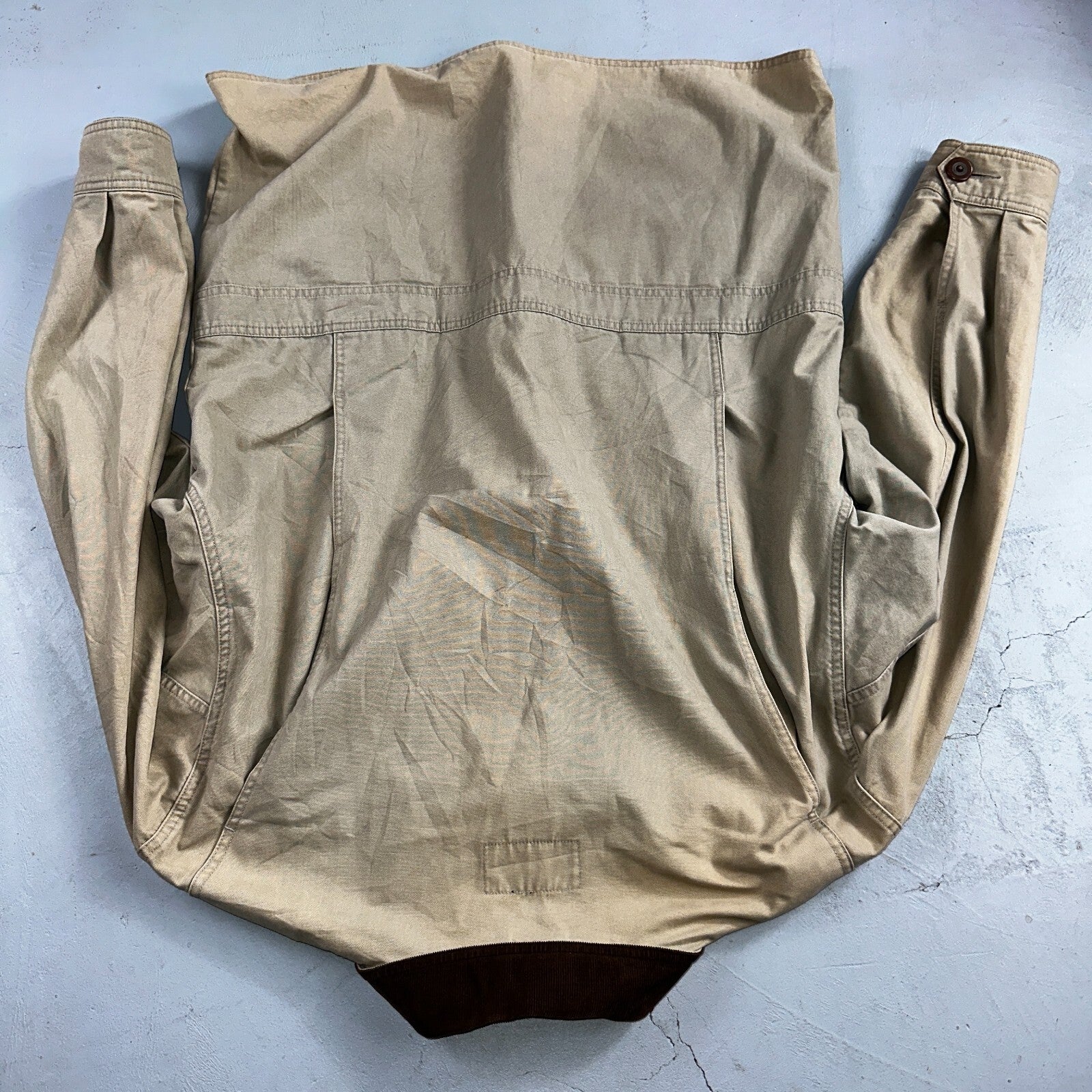 Eddie Bauer Jacket Mens M Tan Brown Chore Barn Field Coat Canvas Outdoor VTG