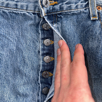 Levis 501 Vintage 90s XX Straight Leg Jeans Y2K Light Wash 40x30 Act 37x30