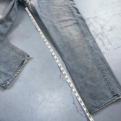 Levis 501 Vintage 80s USA XX Straight Leg Jeans Blue Light Wash 38x33 Act 34x29
