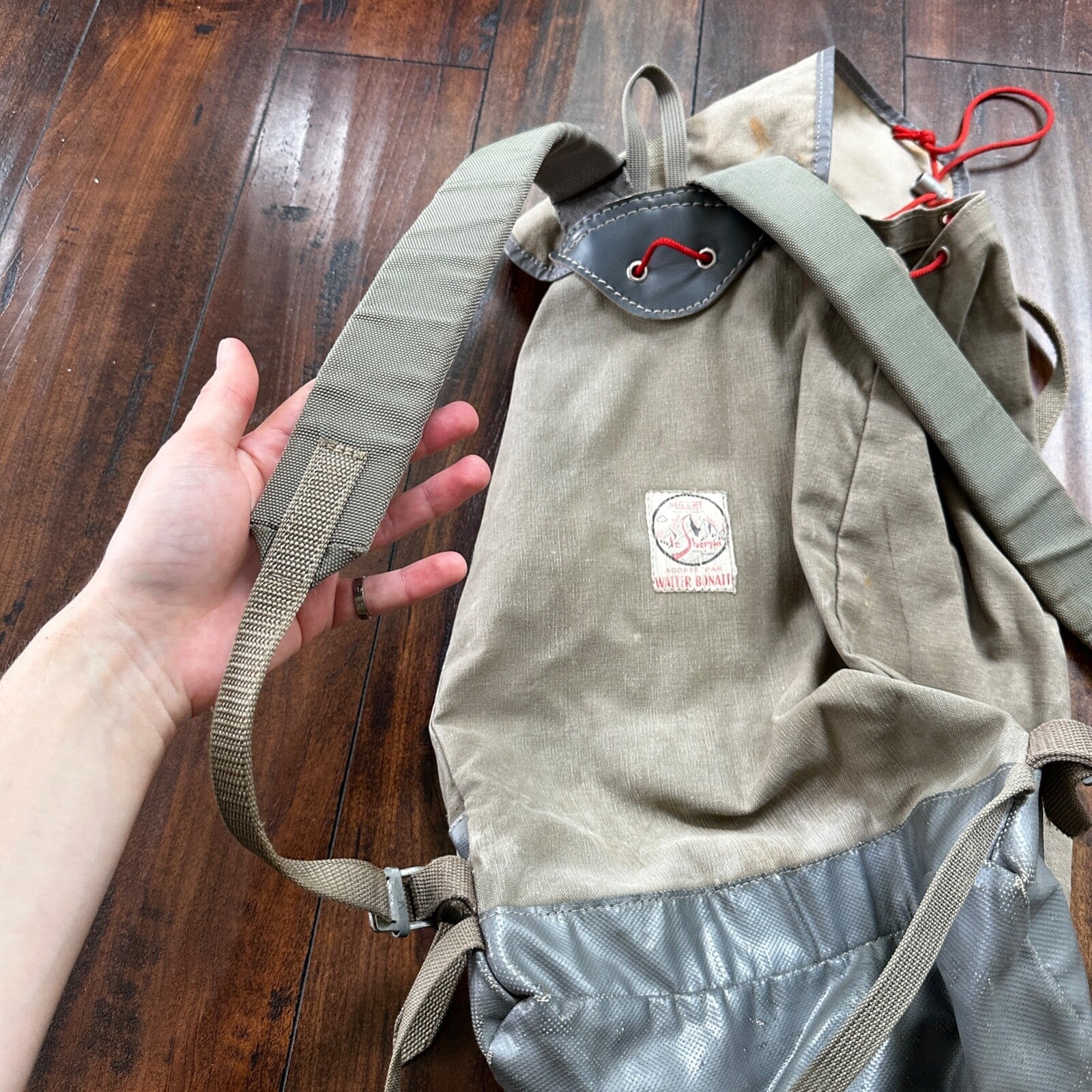 Millet Le Sherpa Mountain Hiking Rucksack Walter Bonatti 1950's Canvas Bag 50s