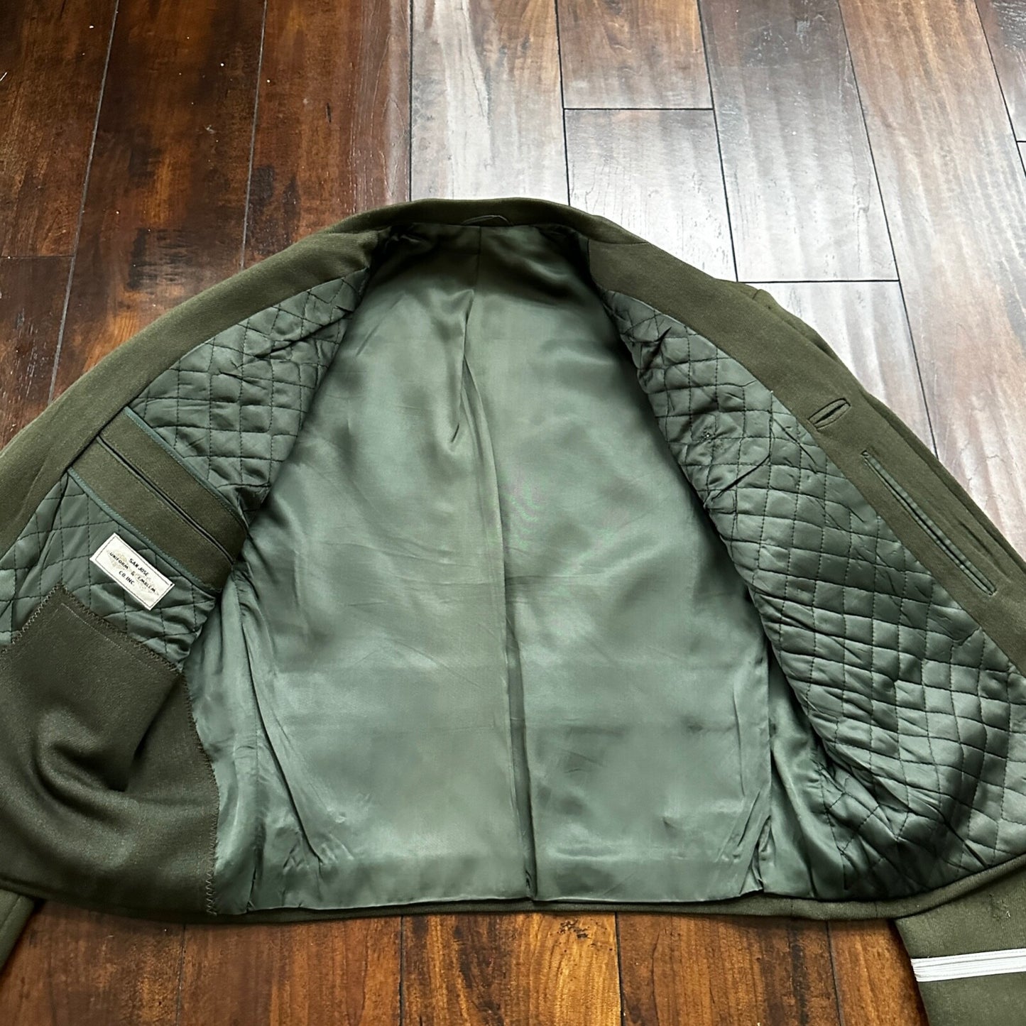 WWII Nurse Uniform Green Wool Cropped 1940s Vintage Jacket Air Force USA Talon