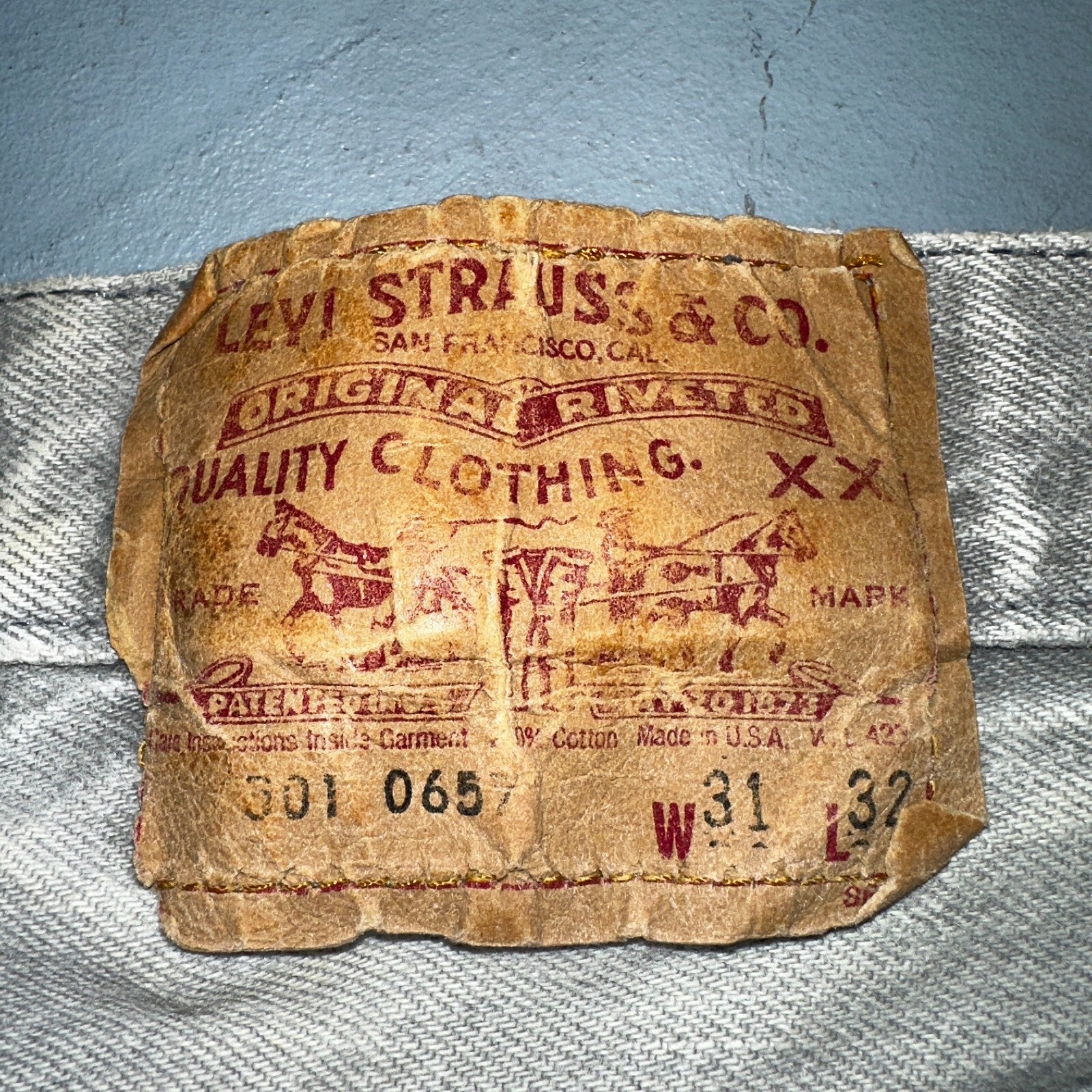 Levis 501 Vintage 80s USA XX Straight Leg Jeans Gray Acid Wash 31x32 Act 29x30