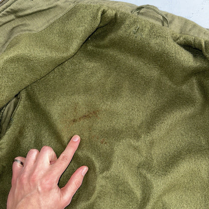 VTG 60s USN US Navy Military A-2 Intermediate Cold Weather Deck Jacket Stencil