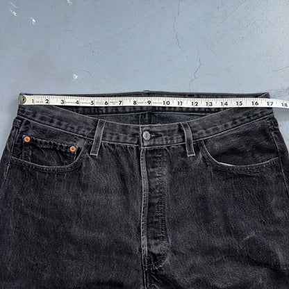 Levis 501 Vintage Y2K Mexico XX Straight Leg Jeans Black Wash 34x31