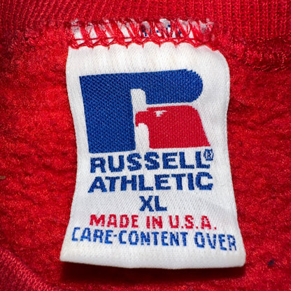 Russell Athletic USA XL Sweatshirt 90s VTG Crewneck Darlington Jr High Track Red