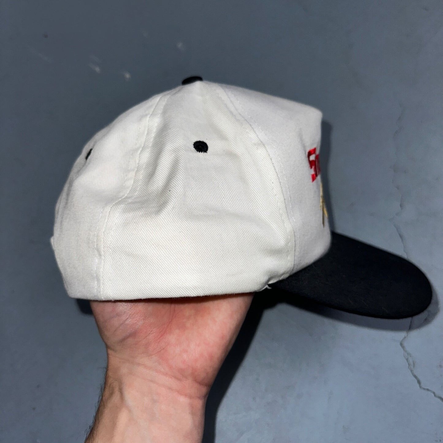 Snap On Racing White Black VTG Hat Cap Snapback Nascar Racing Cool Cars