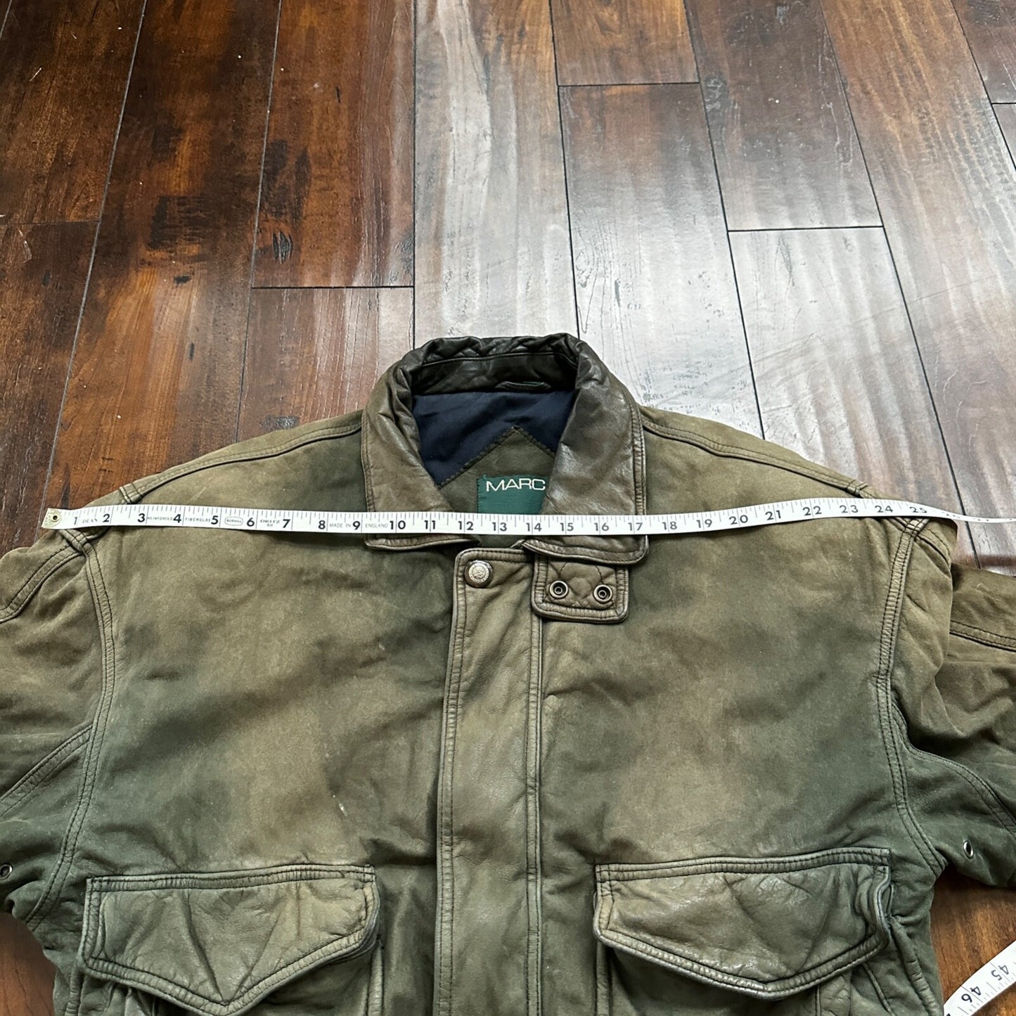 Andrew Marc NEW YORK Mens Suede Leather Coat Jacket Boxy Vintage Y2K 90s A2