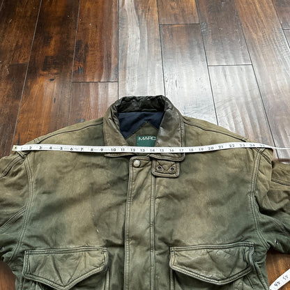 Andrew Marc NEW YORK Mens Suede Leather Coat Jacket Boxy Vintage Y2K 90s A2