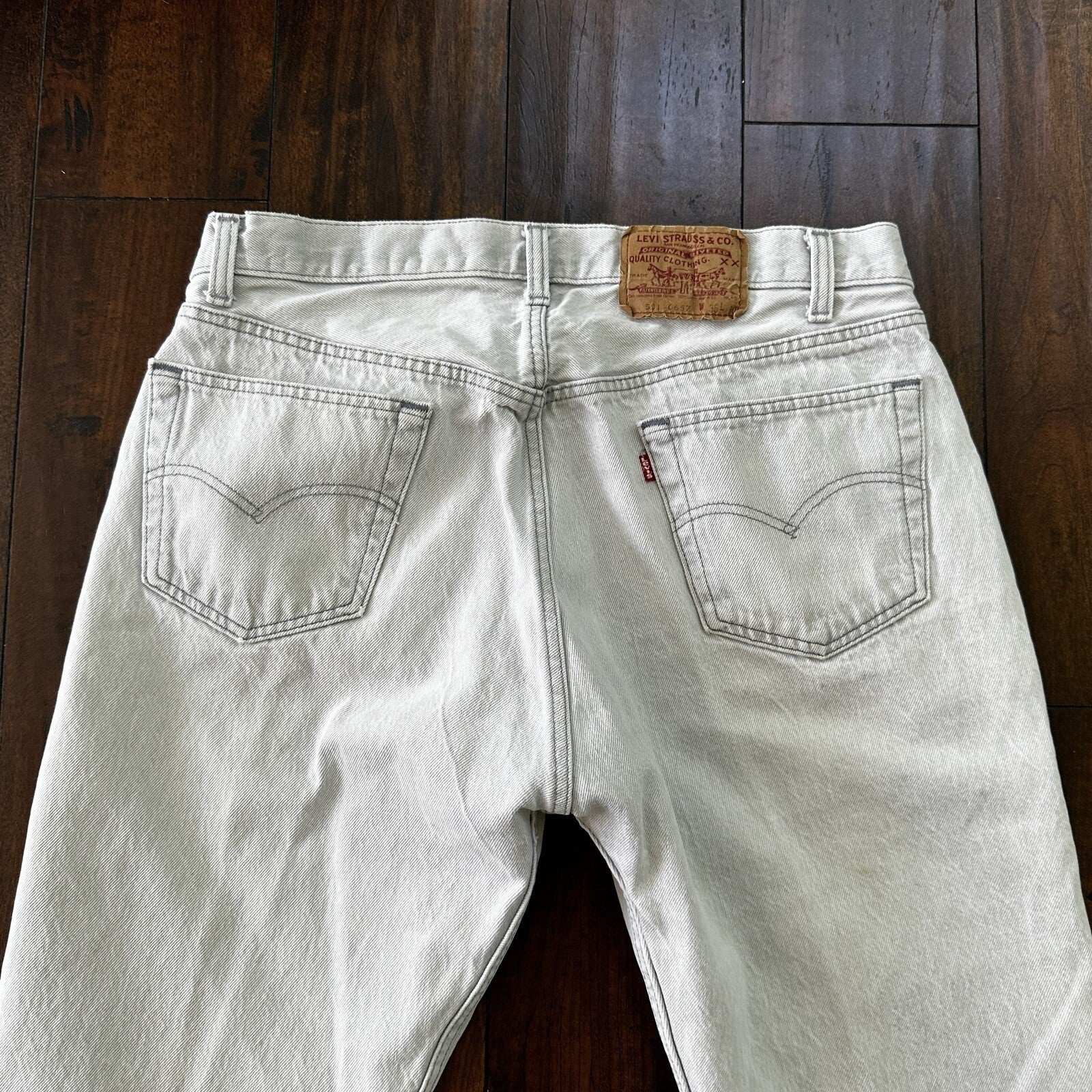 Vintage 90s Levis 501 USA 36x30 Tag Jeans 80s Blue Light Bleach Wash Act 32x29