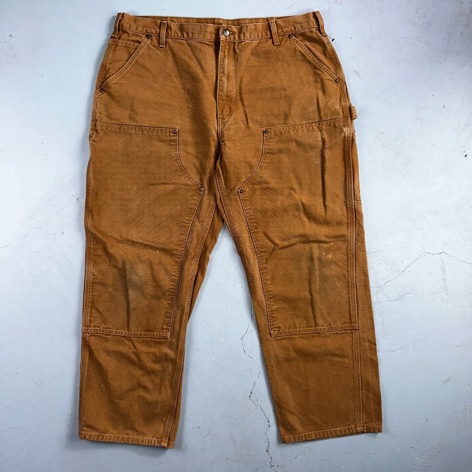 Carhartt VTG Double Knee Carpenter Pants Y2K B01 B136 BRN Brown 40x30 Act 39x29