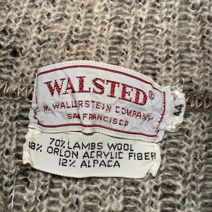 1950s Vintage Wool Pullover Sweater Shawl Novelty Walsted 44 Rockabilly 50s 60s