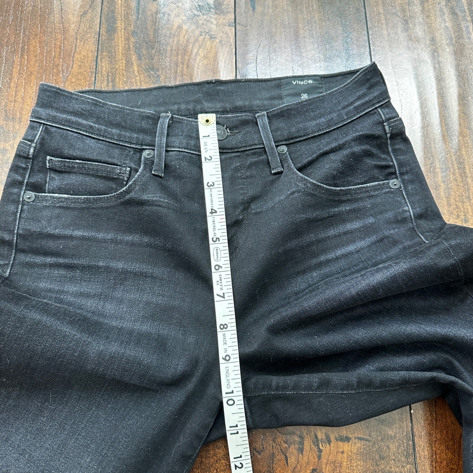 Vince Womens Skinny Jeans Black 26 Low Rise Dark 26x30 DV279B2925