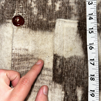 1970s Wool Lama Bird Coat Mens Jacket Size L Sweater Button Up 70s Rockabilly