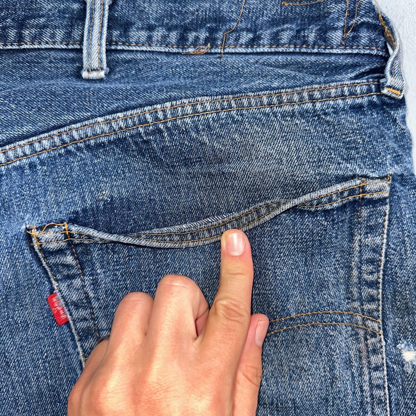 Levis 501 Vintage 70s SS Redline Selvedge USA XX Jeans Med Wash 48x30 Act 44x26