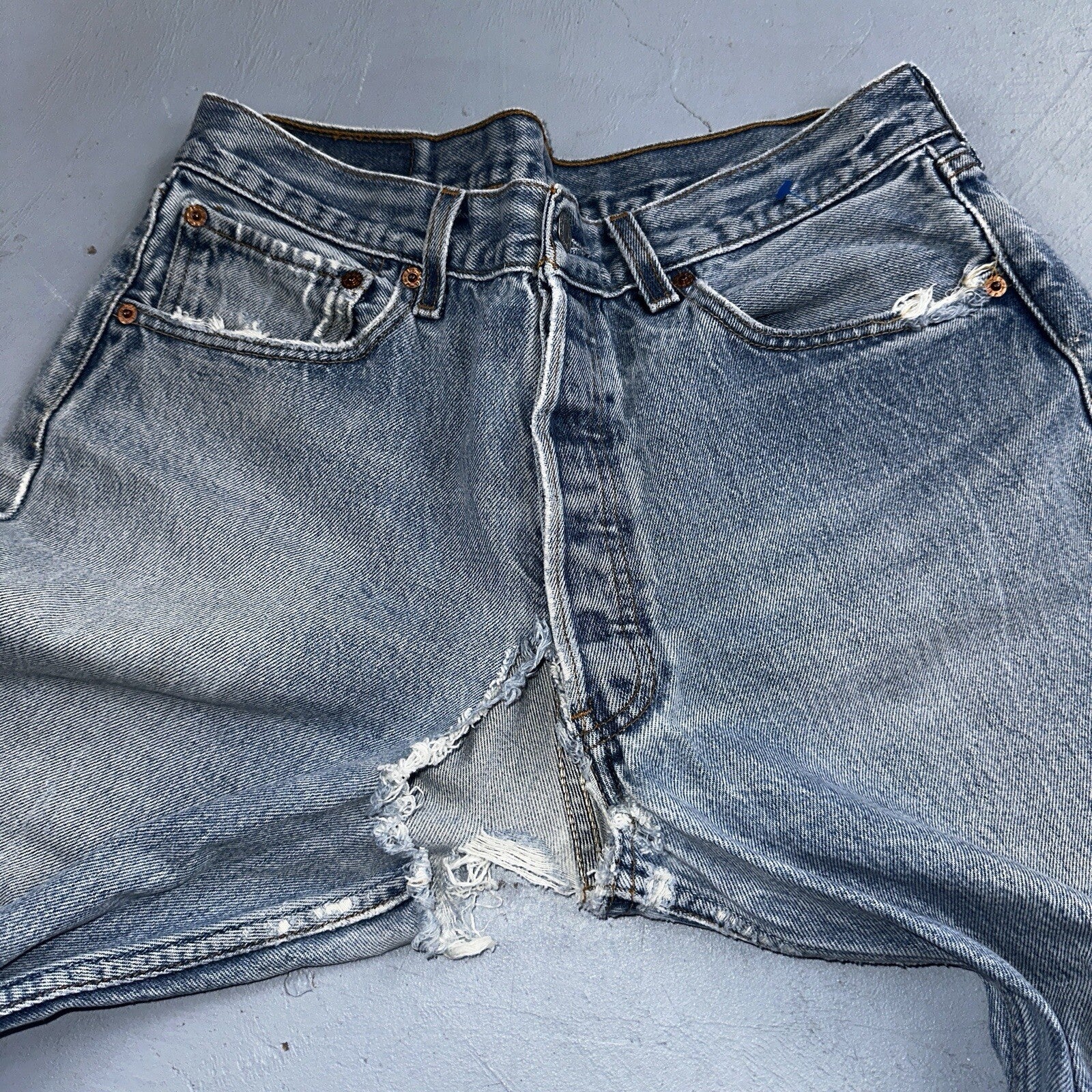 Levis 501 Vintage 90s Mexico Straight Leg Jeans 34x36 Y2K Light Wash Act 31x31