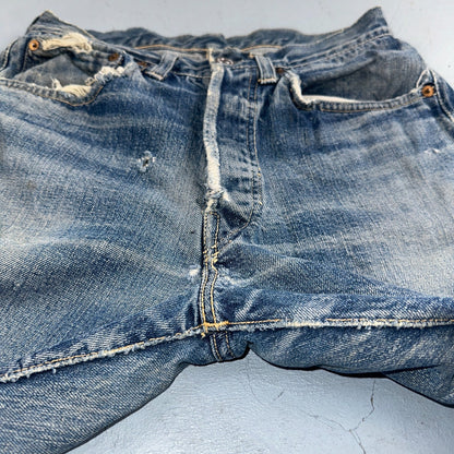 Levis 501 XX Big E Vintage 40s Redline Selvedge USA XX 1940s 50s Jeans 27x27
