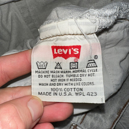 Levis 501 Vintage 90s USA XX Straight Leg Jeans Gray Light Wash 36x32 Act 33x30