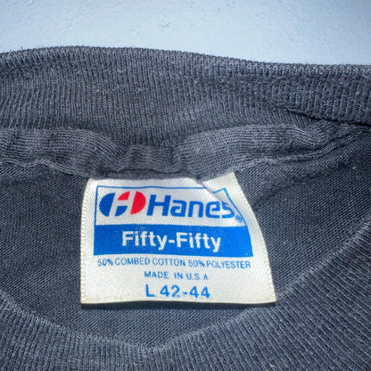 Rock N Roll Flames 80s Hanes VTG T Shirt Nostalgia Fest Hot Rod Cars 1982 Art L