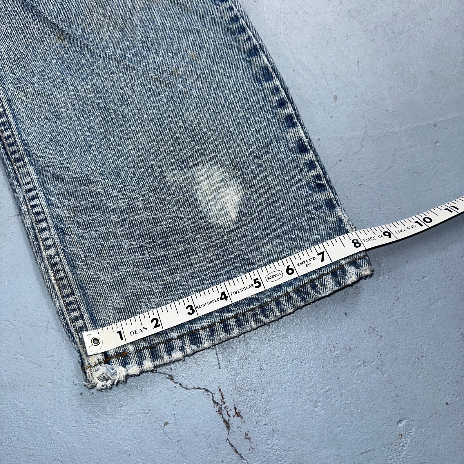 Levis 517 Vintage 90s USA Orange Tab Bootcut Flare Blue Worn Jeans Act 33x31