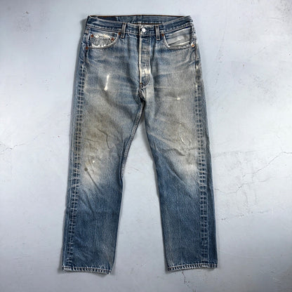Levis 501 Vintage Y2K Mexico Straight Leg Jeans 34x33 90s Med Wash Act 32x29