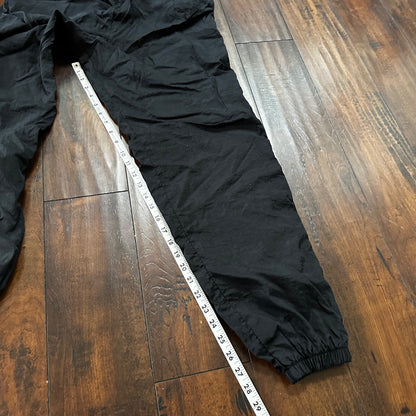Nike Vintage 90s White Tag Windpants Track Pants Ankle Zip Unlined Black M 1990s