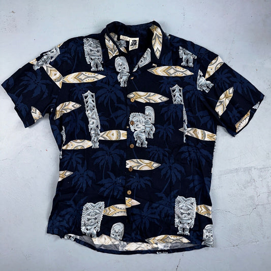 Vintage 90s Kennington Ltd. California Hawaiian Shirt All Over Print Floral Sz L