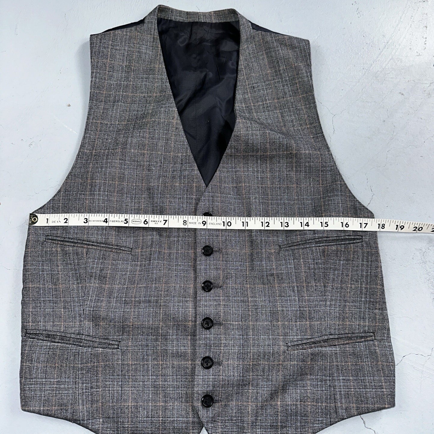 VTG Mens 3 PC Suit 42 Jacket Coat Pants Vest Plaid Rockabilly 70s 1970s Brown