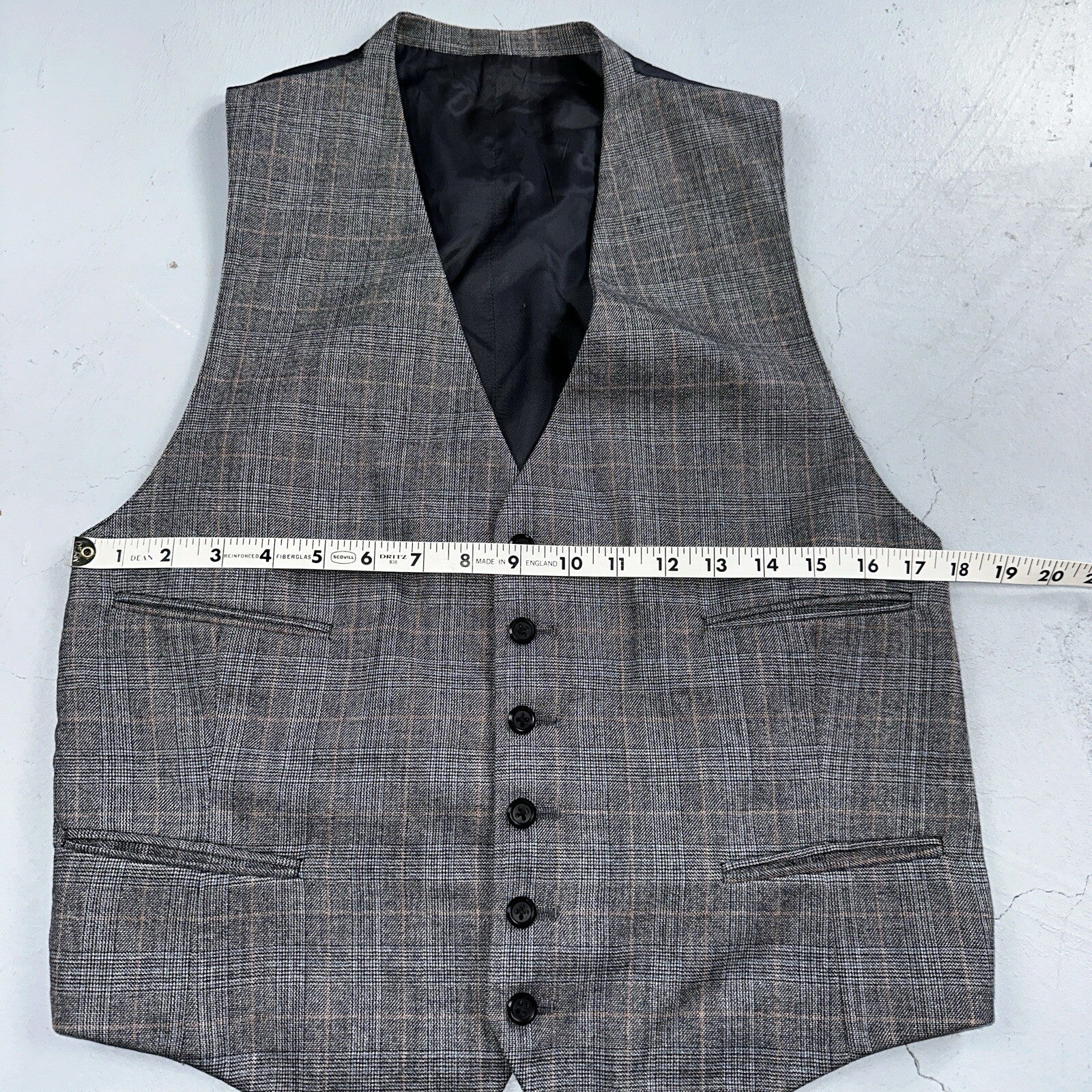 VTG Mens 3 PC Suit 42 Jacket Coat Pants Vest Plaid Rockabilly 70s 1970s Brown