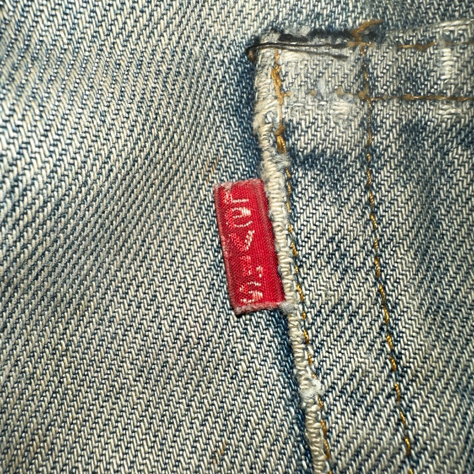 Levis 501 Vintage 80s Redline Selvedge USA XX Jeans Med Wash 34x38 Act 31x27