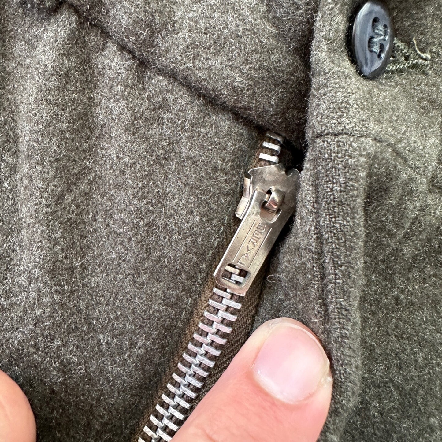 WWII Wool US Army Trousers Pants 25x26 Military 1940s 40s Slacks OG HBT Pockets