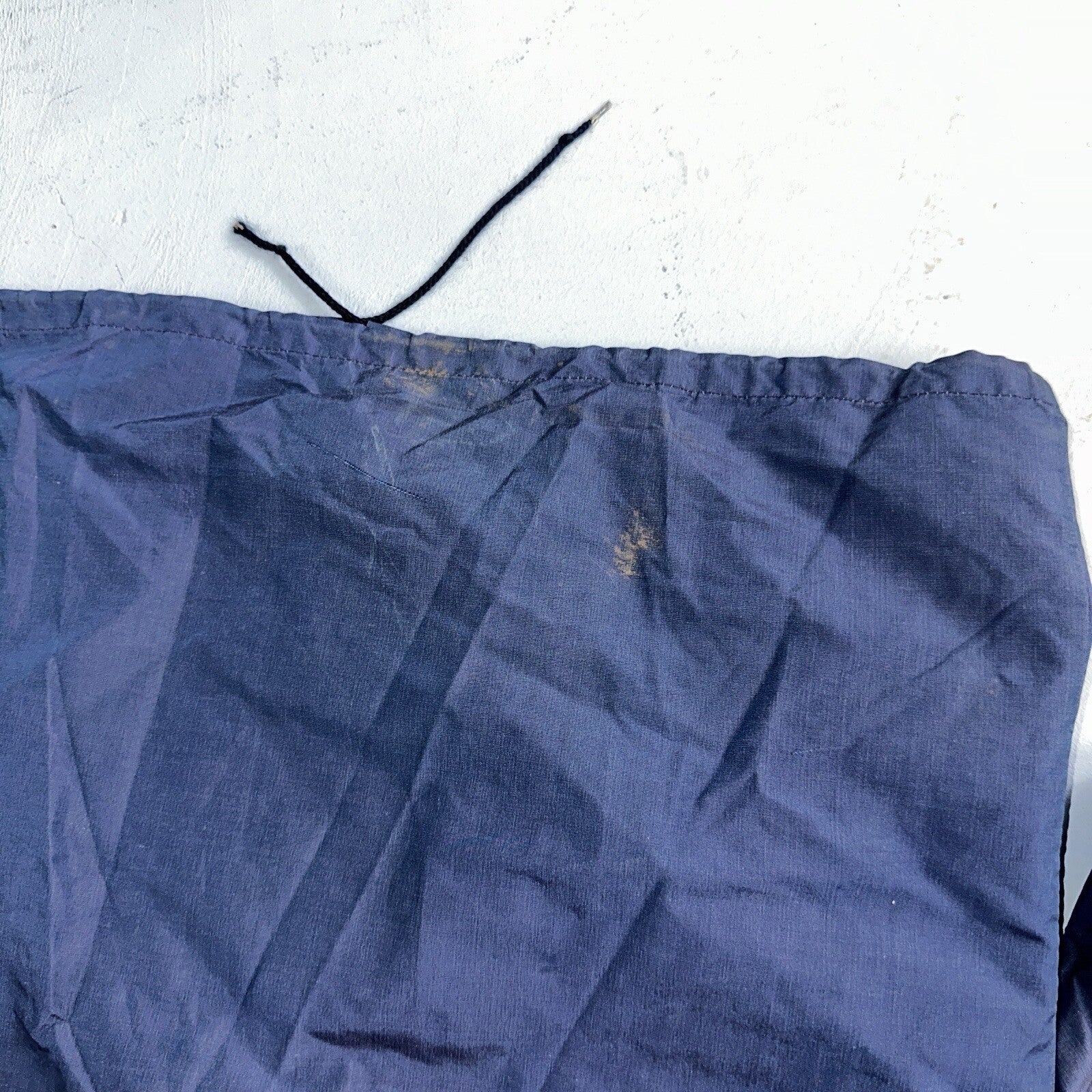 Eddie Bauer VTG Hooded Barn Jacket S Blue Cotton Chore Coat Track Hiking 90s