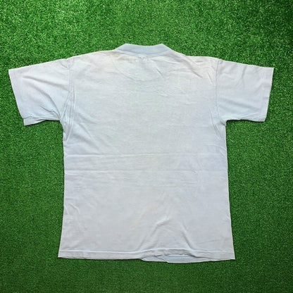 70s Quad Block Print Vintage Nike T Shirt USA Rare Single Stitch Pinwheel Anvil