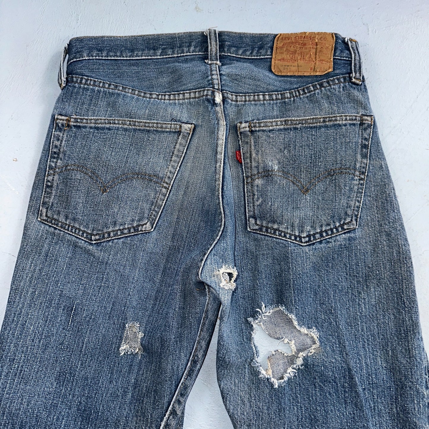 Levis 501 Vintage 70s SS Redline Selvedge USA XX Jeans Med Wash 32x34 Act 30x29